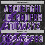 Custom Stitched Black Purple-White 3D Pattern Design Splash Sports Pullover Sweatshirt Hoodie