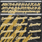 Custom Stitched Black Old Gold-White 3D Pattern Design Splash Sports Pullover Sweatshirt Hoodie