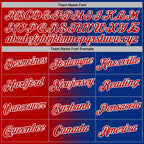 Custom Stitched Royal Red-White 3D Pattern Design Gradient Line Sports Pullover Sweatshirt Hoodie