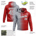 Custom Stitched Red Gray-White 3D Pattern Design Gradient Line Sports Pullover Sweatshirt Hoodie