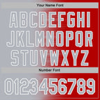 Custom Stitched Red Gray-White 3D Pattern Design Gradient Line Sports Pullover Sweatshirt Hoodie