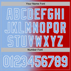 Custom Stitched Red Light Blue-White 3D Pattern Design Gradient Line Sports Pullover Sweatshirt Hoodie