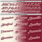 Custom Stitched Crimson Cream 3D Pattern Design Gradient Line Sports Pullover Sweatshirt Hoodie