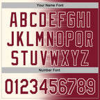 Custom Stitched Crimson Cream 3D Pattern Design Gradient Line Sports Pullover Sweatshirt Hoodie