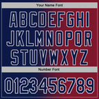 Custom Stitched Crimson Navy-White 3D Pattern Design Gradient Line Sports Pullover Sweatshirt Hoodie