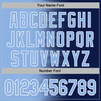 Custom Stitched Navy Light Blue-White 3D Pattern Design Gradient Line Sports Pullover Sweatshirt Hoodie