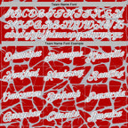 Custom Stitched Red Gray-White 3D Pattern Design Abstract Network Sports Pullover Sweatshirt Hoodie