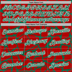 Custom Stitched Red Kelly Green-White 3D Pattern Design Abstract Network Sports Pullover Sweatshirt Hoodie