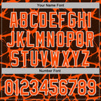 Custom Stitched Brown Orange-White 3D Pattern Design Abstract Network Sports Pullover Sweatshirt Hoodie