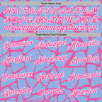 Custom Stitched Light Blue Pink-White 3D Pattern Design Abstract Network Sports Pullover Sweatshirt Hoodie