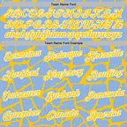 Custom Stitched Light Blue Yellow-White 3D Pattern Design Abstract Network Sports Pullover Sweatshirt Hoodie