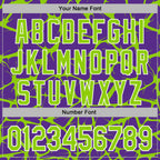 Custom Stitched Purple Neon Green-White 3D Pattern Design Abstract Network Sports Pullover Sweatshirt Hoodie