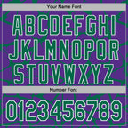 Custom Stitched Purple Kelly Green-White 3D Pattern Design Abstract Network Sports Pullover Sweatshirt Hoodie