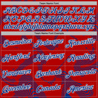 Custom Stitched Red Royal-White 3D Pattern Design Curve Lines Sports Pullover Sweatshirt Hoodie