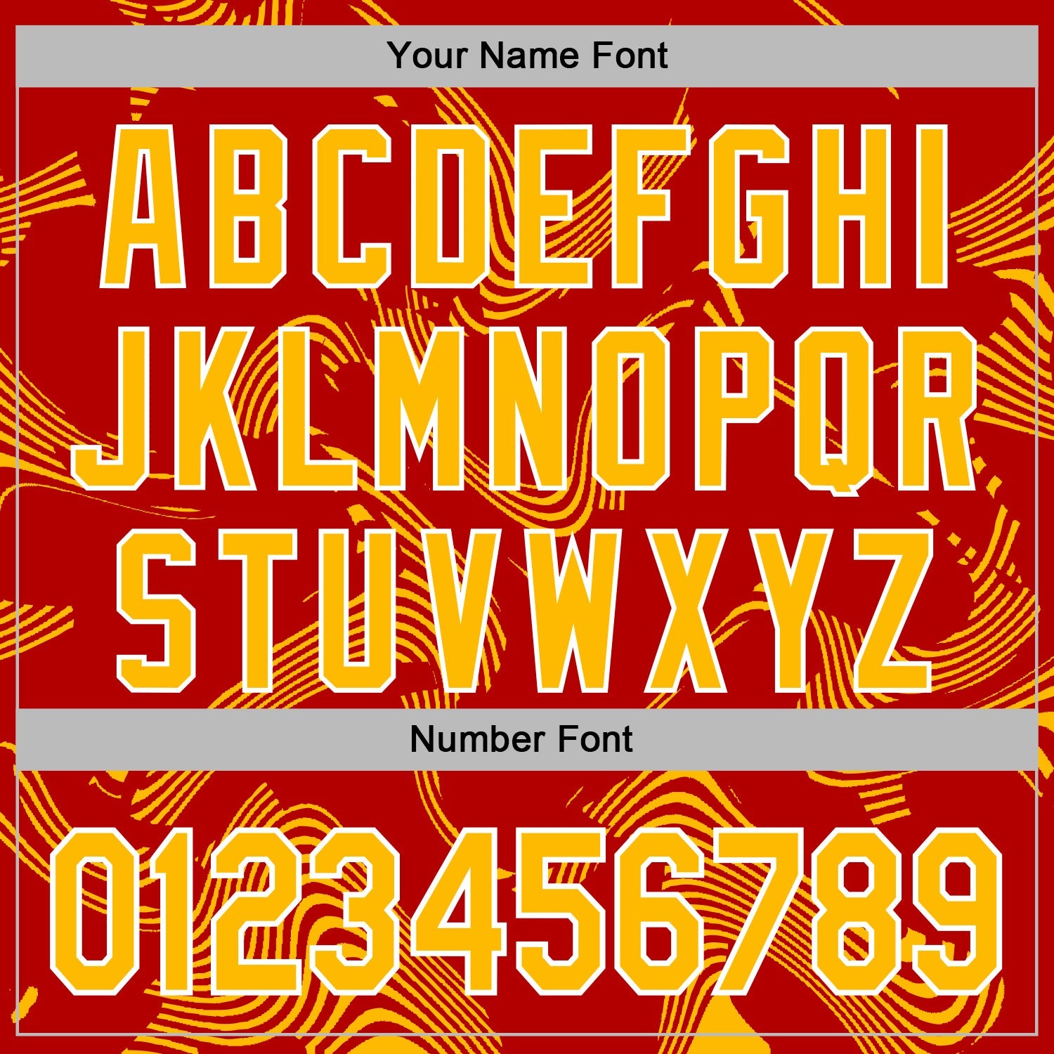 Custom Stitched Red Gold-White 3D Pattern Design Curve Lines Sports Pullover Sweatshirt Hoodie