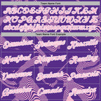 Custom Stitched Purple Light Pink-White 3D Pattern Design Curve Lines Sports Pullover Sweatshirt Hoodie