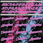 Custom Stitched Black Pink-Light Blue 3D Pattern Design Splash Sports Pullover Sweatshirt Hoodie
