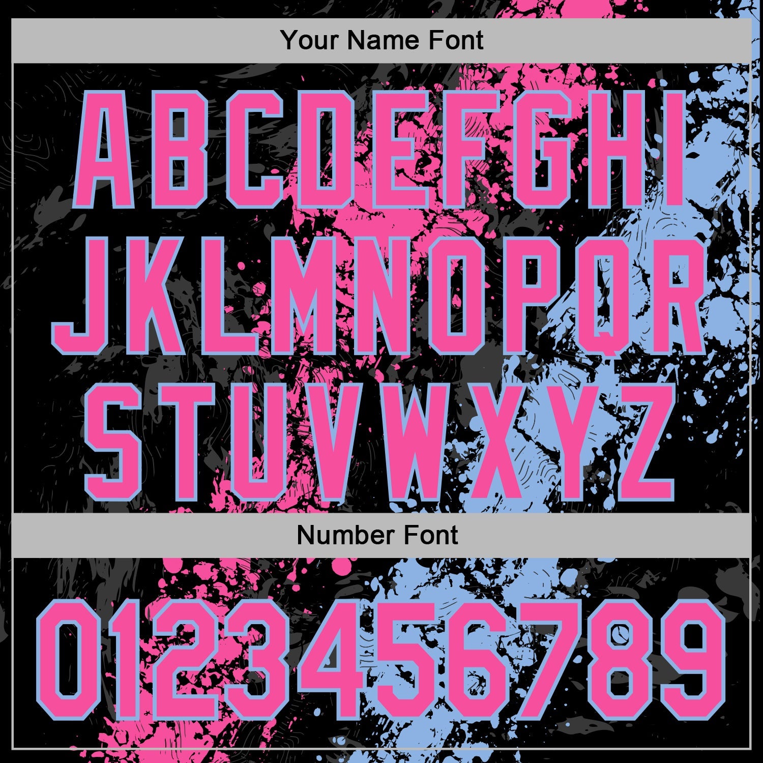 Custom Stitched Black Pink-Light Blue 3D Pattern Design Splash Sports Pullover Sweatshirt Hoodie