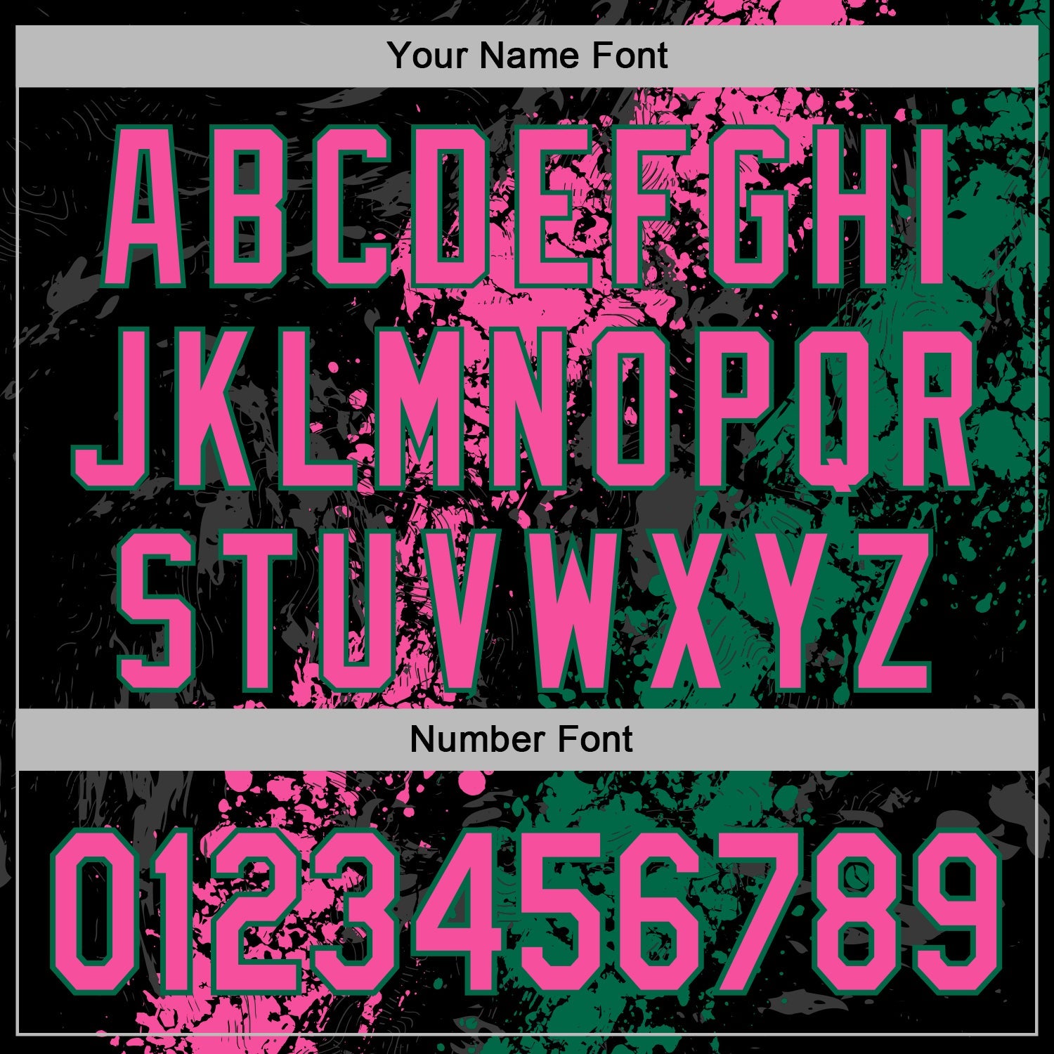 Custom Stitched Black Pink-Kelly Green 3D Pattern Design Splash Sports Pullover Sweatshirt Hoodie