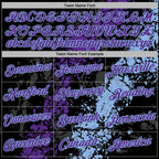 Custom Stitched Black Purple-Light Blue 3D Pattern Design Splash Sports Pullover Sweatshirt Hoodie