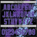 Custom Stitched Black Purple-Light Blue 3D Pattern Design Splash Sports Pullover Sweatshirt Hoodie