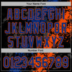 Custom Stitched Black Royal-Orange 3D Pattern Design Splash Sports Pullover Sweatshirt Hoodie