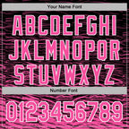 Custom Stitched Black Pink-White 3D Pattern Design Line Sports Pullover Sweatshirt Hoodie