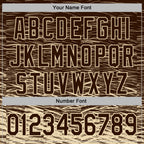 Custom Stitched Brown Cream 3D Pattern Design Line Sports Pullover Sweatshirt Hoodie