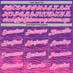 Custom Stitched Purple Pink-White 3D Pattern Design Line Sports Pullover Sweatshirt Hoodie