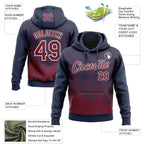 Custom Stitched Navy Crimson-White 3D Pattern Design Line Sports Pullover Sweatshirt Hoodie