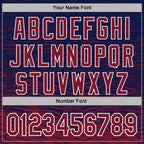 Custom Stitched Navy Crimson-White 3D Pattern Design Line Sports Pullover Sweatshirt Hoodie