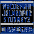 Custom Stitched Black Royal-White 3D Pattern Design Fragment Sports Pullover Sweatshirt Hoodie