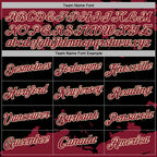 Custom Stitched Black Crimson-Cream 3D Pattern Design Fragment Sports Pullover Sweatshirt Hoodie