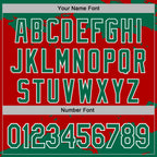 Custom Stitched Red Kelly Green-White 3D Pattern Design Fragment Sports Pullover Sweatshirt Hoodie