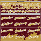 Custom Stitched Burgundy Old Gold-White 3D Pattern Design Fragment Sports Pullover Sweatshirt Hoodie