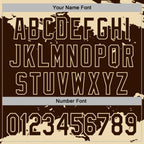 Custom Stitched Brown Cream 3D Pattern Design Fragment Sports Pullover Sweatshirt Hoodie