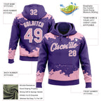 Custom Stitched Purple Light Pink-White 3D Pattern Design Fragment Sports Pullover Sweatshirt Hoodie