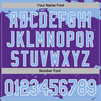 Custom Stitched Purple Light Blue-White 3D Pattern Design Fragment Sports Pullover Sweatshirt Hoodie