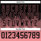 Custom Black Medium Pink-White 3D Pattern Gradient Square Shapes Hockey Lace Neck Jersey