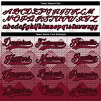 Custom White Crimson-Black 3D Pattern Gradient Square Shapes Hockey Lace Neck Jersey