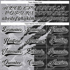 Custom Black Gray-White 3D Pattern Gradient Fashion Scratch Hockey Lace Neck Jersey