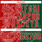 Custom Green Red-White 3D Pattern Gradient Fashion Scratch Hockey Lace Neck Jersey