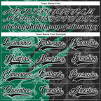 Custom Black Kelly Green-White 3D Pattern Gradient Fashion Scratch Hockey Lace Neck Jersey