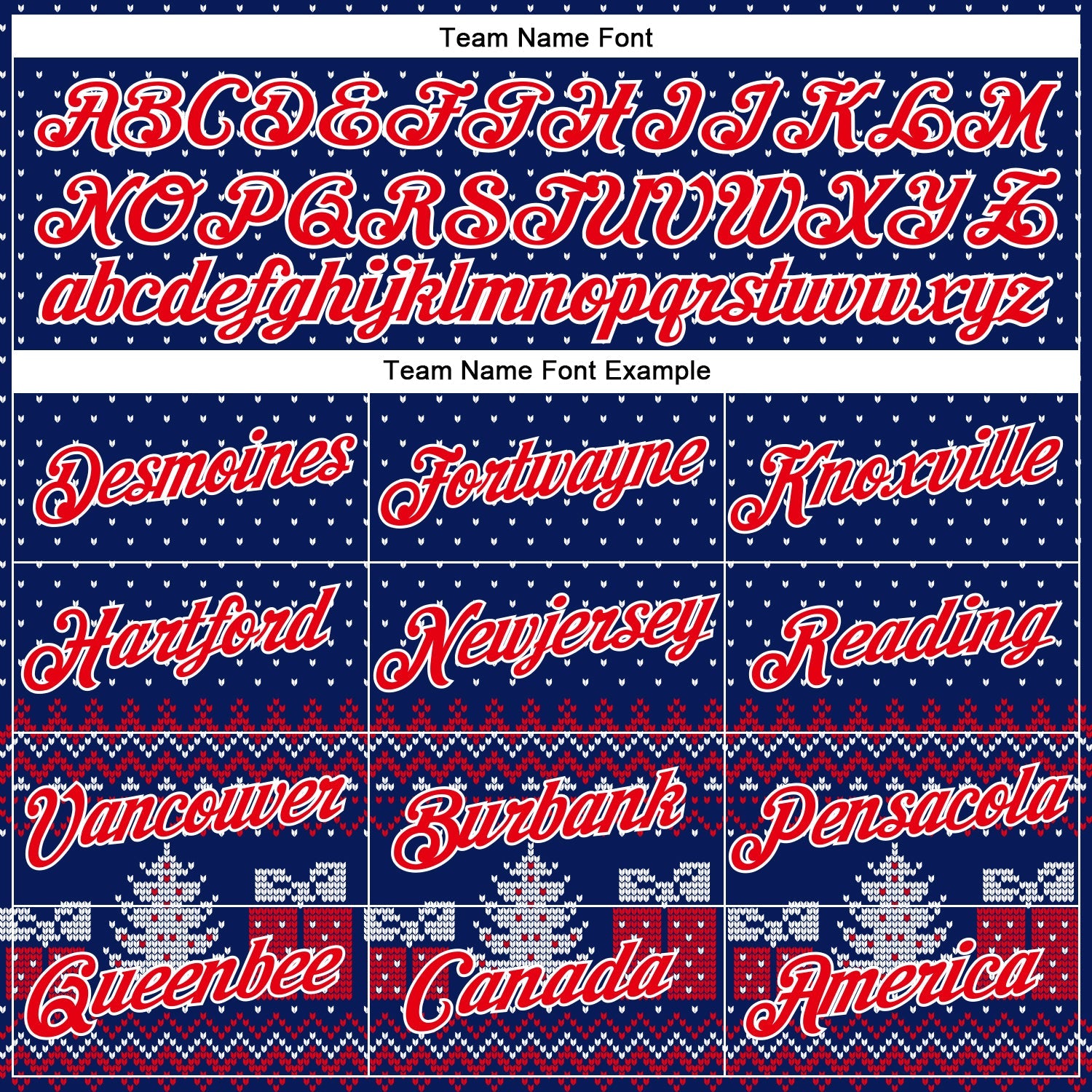 Custom Stitched Royal Red-White 3D Christmas Ugly Sweater Sports Pullover Sweatshirt Hoodie