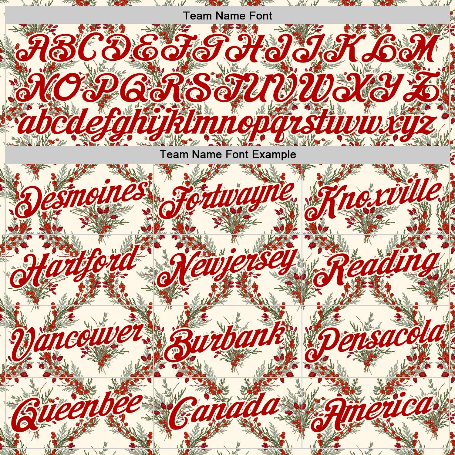 Custom Stitched Cream Red-Cream 3D Christmas Damask Floral Sports Pullover Sweatshirt Hoodie