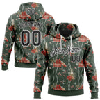 Custom Stitched Green Black-White 3D Christmas Sports Pullover Sweatshirt Hoodie