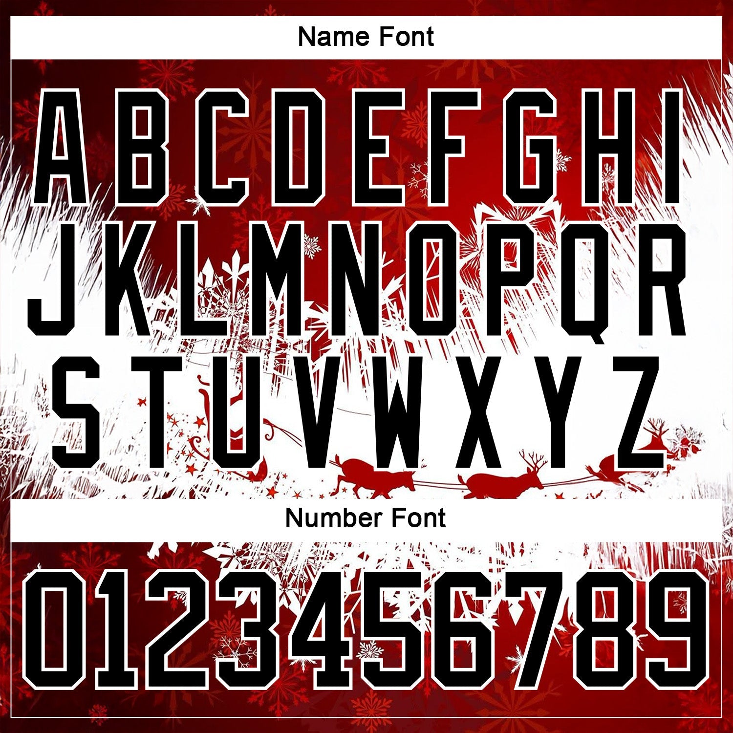 Custom Red Black-White 3D Christmas Reindeer Hockey Lace Neck Jersey