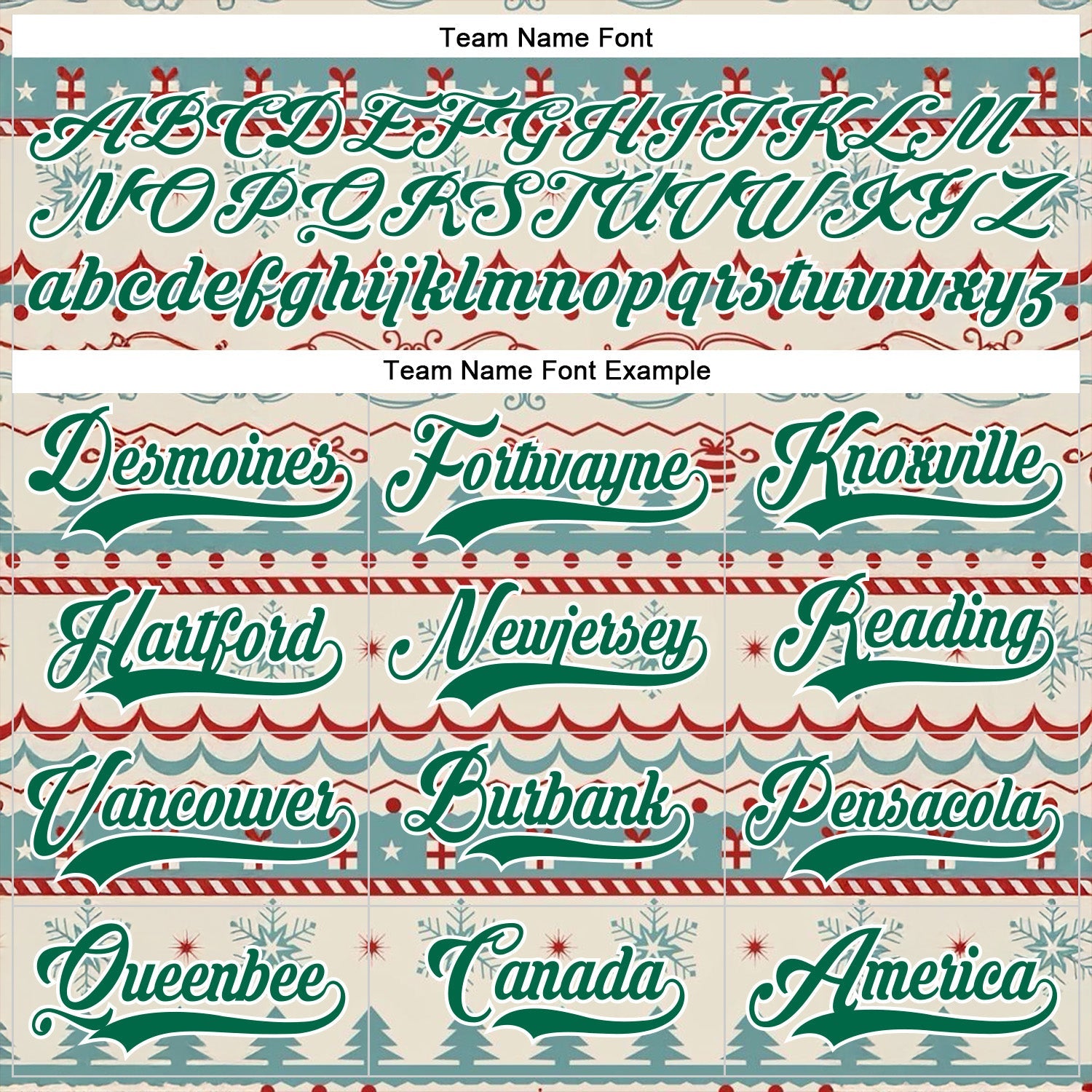 Custom Red Kelly Green-White 3D Christmas Ugly Sweater Hockey Lace Neck Jersey