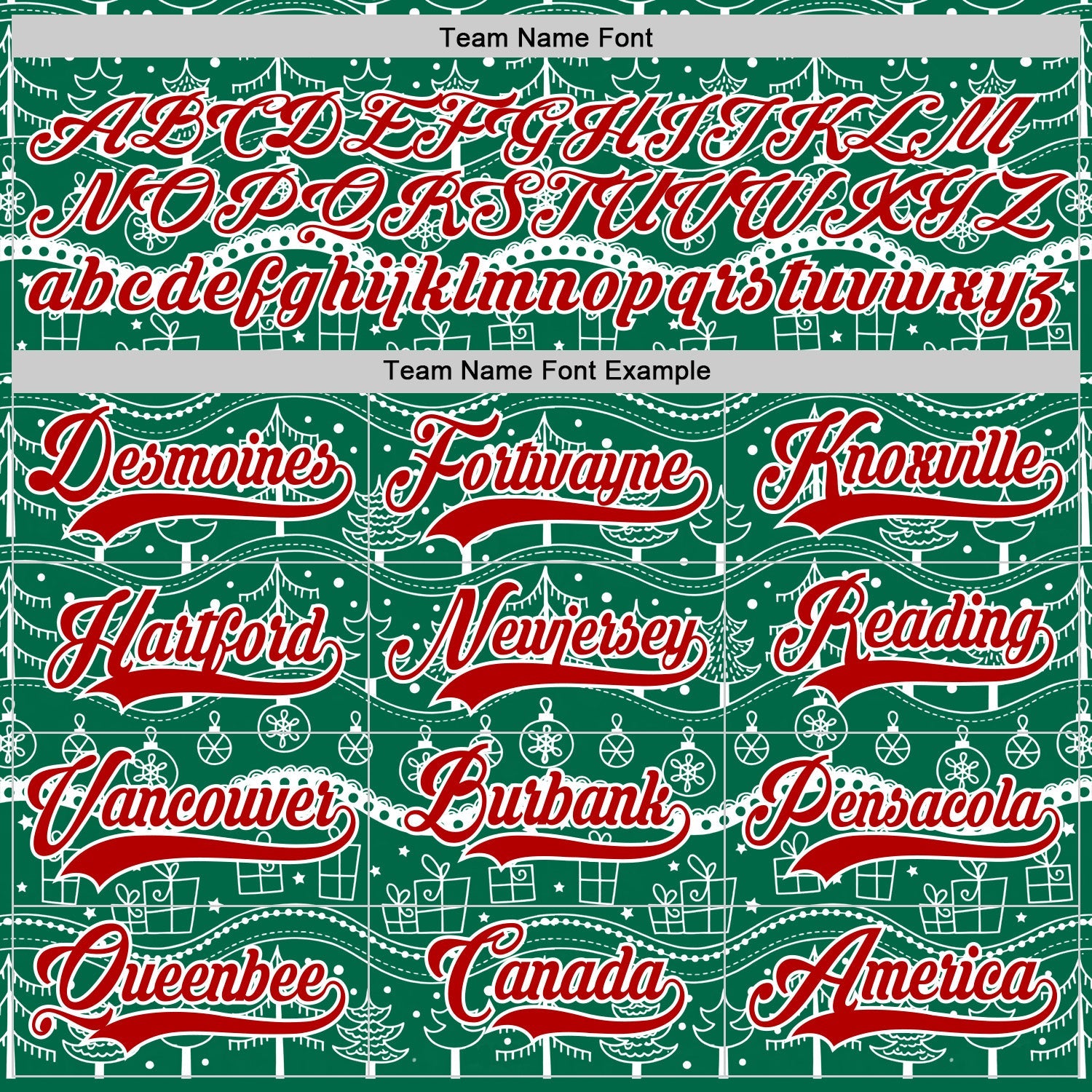 Custom Kelly Green Red-White 3D Christmas Hockey Lace Neck Jersey