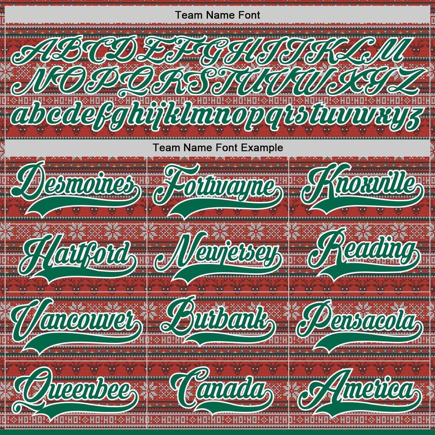 Custom Red Kelly Green-White 3D Christmas Ugly Sweater Hockey Lace Neck Jersey